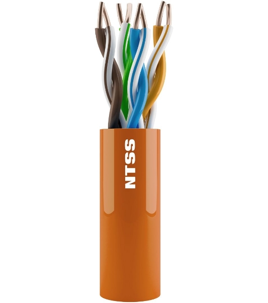 Кабель информационный NTSS NTSS-IN-UTP4-5Е-LSZH-OR кат.5E U/UTP 4X2X24AWG LSZH внутренний 305м оранжевый