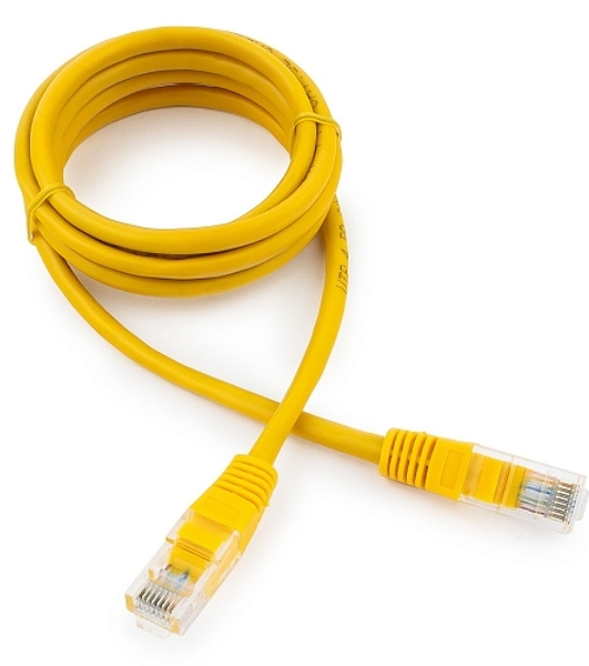 Патч-корд UTP Cablexpert cat.5e, 1.5м, литой, многожильный, желтый
