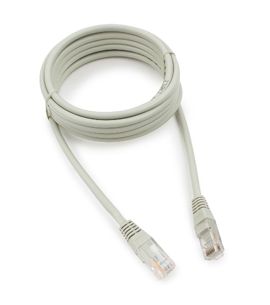 Патч-корд медный UTP Cablexpert PP10-3M cat.5e, 3м, литой, многожильный, серый