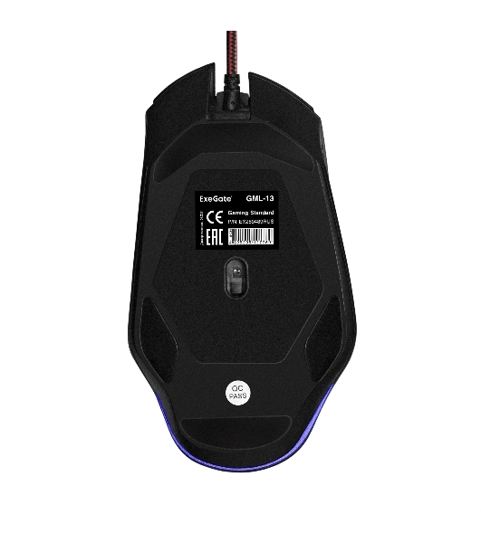 Мышь проводная ExeGate Gaming Standard Laser GML-13 черный, 4000 dpi, USB, кнопки - 8