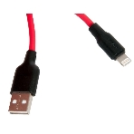Кабель USB 2.0 HOCO X21, силиконовая оплетка, AM/Lightning M, черно-красный, 1м, фото4
