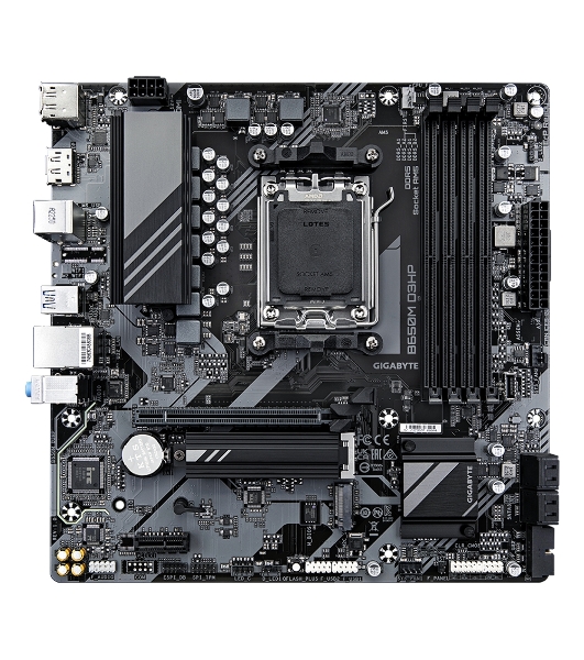 Материнская плата Gigabyte B650M D3HP, AM5, AMD B650, 4xDDR5, 4xSATA, 2xM.2, 1xPCI-E 4.0 x16, 1xPCI-E x1, 1xHDMI, 2xDP, 1x 2.5Gb LAN, 3xUSB-A 3.2 Gen 1, 2xUSB-A 2.0, 1xUSB-C 3.2 Gen 1, 3x3.5 мм, 7.1, Micro-ATX