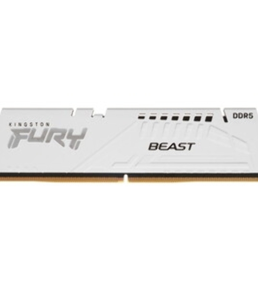 Оперативная память Kingston Fury Beast, DDR5, 32Gb (1x32GB), 6000MHz, CL36, DIMM, с радиатором, белый