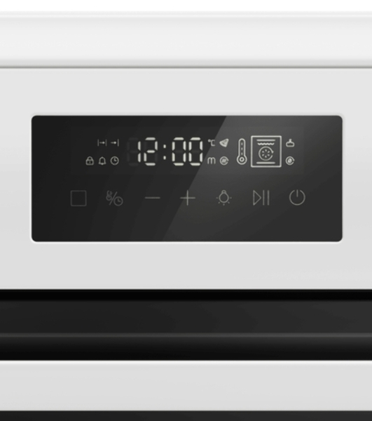 Плита электрическая Maunfeld MEC611CW09TD белый, конфорок 4 шт, духовка 59 л, 60 см x 85 см x 63 см