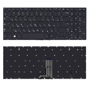 Клавиатура для ноутбука Samsung NP670Z5E-X01, черная с подсветкой