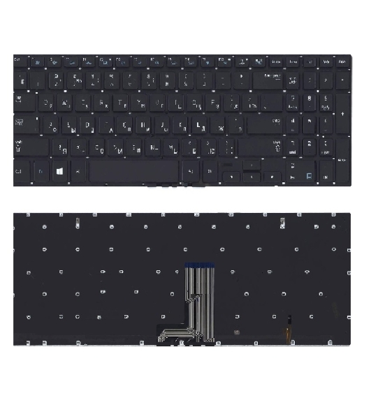 Клавиатура для ноутбука Samsung NP670Z5E-X01, черная с подсветкой
