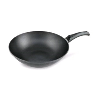 Сковорода ВОК (WOK) НМП 3126W круглая/покрытие антипригарное/ручка съемная (без крышки) черный