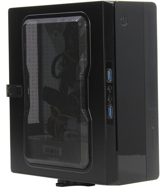 Компьютерный корпус Powerman EQ101BK slim ATX 200W Black 6117857 (8см Fan, 2* USB 3.0, Audio, PM-200ATX-PRO APFC)