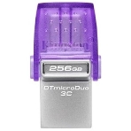 Флешка USB Kingston DataTraveler microDuo 3C (DTDUO3CG3/256GB), 256Gb, USB 3.2 Gen 1/Type-C, R/W 200/15, фиолетовый, фото 1