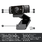 Веб-камера Logitech C922 Pro Stream 1920x1080, 30 кадр/с, USB Type-A, микрофон (2 шт, шумоподавление), автоматическая фокусировка, автоосвещение, универсальное крепление, фото50