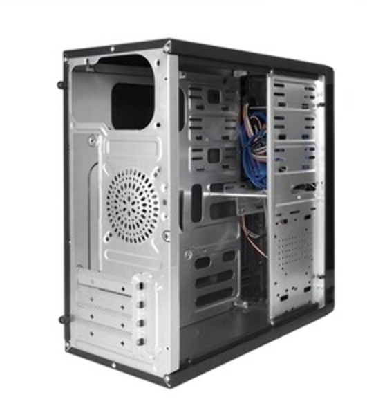 Компьютерный корпус Minitower ExeGate BA-204U-400W-8 (mATX, БП AA400 с вент. 8см, 2хUSB+2хUSB 3.0, аудио, черный)