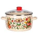 Кастрюля Appetite 1RC181S Болоньезе с крышкой, эмалированная сталь, сфер. 3 л, фото2