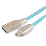 Кабель USB2.0 Cablexpert CC-G-mUSB01Bl-1M, AM/microB, серия Gold, длина 1м, синий, блистер, фото 1