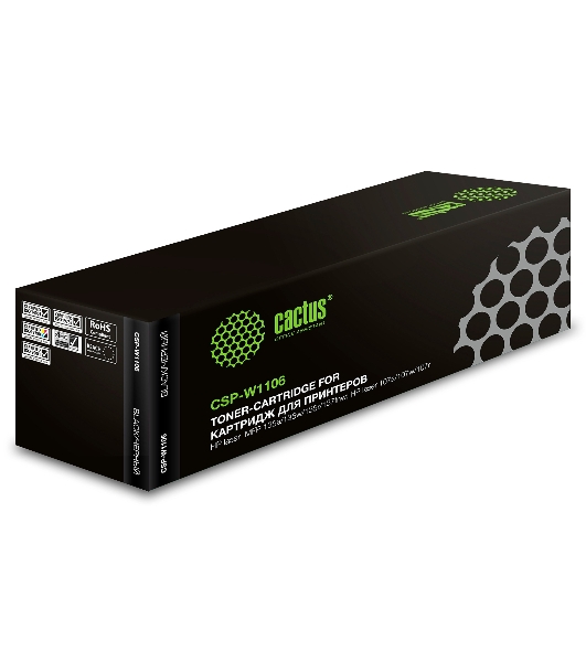 Картридж лазерный Cactus CSP-W1106 черный (1000 стр.) для HP Laser 107a/107r/107w/135a MFP/135r MFP/135w MFP/137fnw MFP