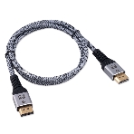 Кабель DisplayPort Cablexpert CCP-DP16K-1M, 20M/20M, v2.1, 16K, медь, тройной экран, позол.контакты, нейлон.оплетка, метал.коннекторы, 1м, черный, коробка, фото4