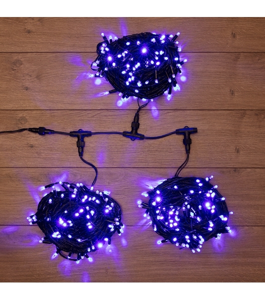 Гирлянда Neon-night LED ClipLight 24V, 3 нити по 20 м, свечение с динамикой, цвет диодов синий