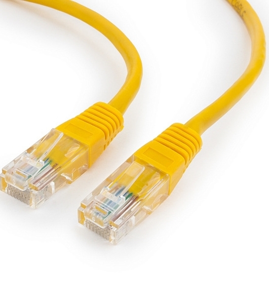 Патч-корд UTP Cablexpert cat.5e, 1.5м, литой, многожильный, желтый