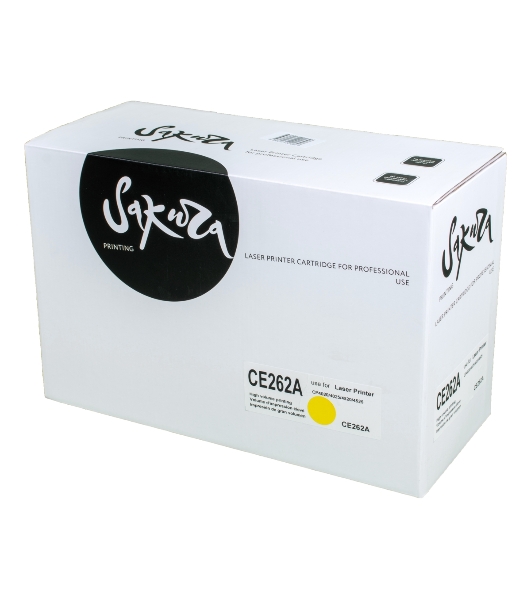 Картридж лазерный Sakura CE262A для HP Color LaserJet CP4020/4025/4520/4525, желтый, 11000 к.
