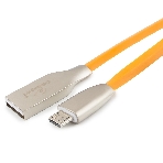 Кабель USB2.0 Cablexpert CC-G-mUSB01O-1M, AM/microB, серия Gold, длина 1м, оранжевый, блистер, фото 1