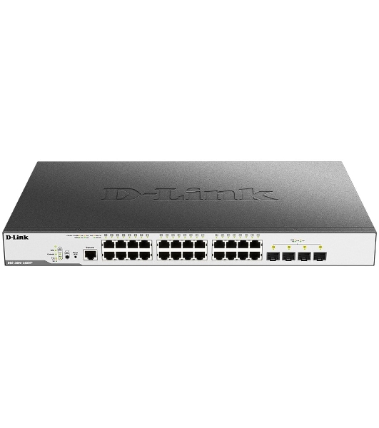 Коммутатор D-Link DGS-3000-28XMP/B1A, 24×1 Гбит/с + 4×10 Гбит/с SFP+, управляемый