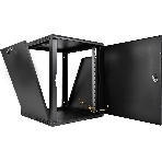 Шкаф телекоммуникационный настенный разборный ЦМО ЭКОНОМ 12U (600 x 650) дверь металл, черный (ШРН-Э-12.650.1-9005), фото8