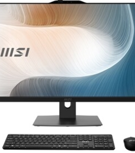 Моноблок MSI Modern AM272P 1M AiO 27' FHD (1920x1080)IPS AG Non-touch, Core i7-150U (1.8GHz), 16Gb DDR5(2x8GB),512Gb SSD M.2,Intel UHD,WiFi,BT,camera,WirelessKB&mouse Eng/Rus,NoOS,1y w-ty,черный (9S6-AF8231-1026)