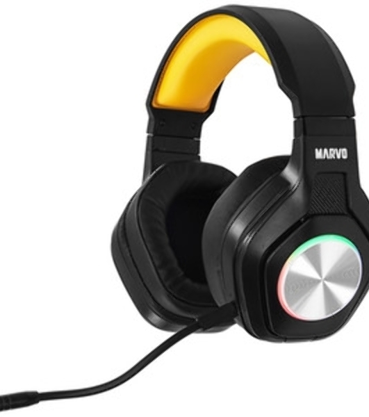 Гарнитура MARVO HG9084 Pulz 80 чёрный, проводная, USB, подсветка