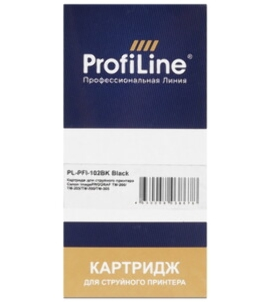Картридж струйный ProfiLine PL-PFI-102BK для принтеров Canon IPF510/IPF605/IPF610/IPF650/IPF655/IPF710/IPF750/IPF755/IPF760/IPF765 с чернилами Black