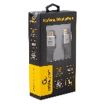 Кабель DisplayPort Cablexpert CCP-DP16K-1M, 20M/20M, v2.1, 16K, медь, тройной экран, позол.контакты, нейлон.оплетка, метал.коннекторы, 1м, черный, коробка, фото 1