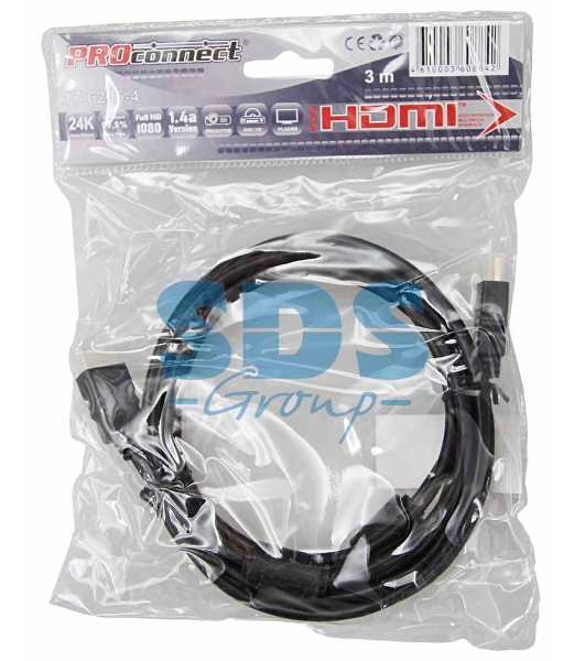 Кабель PROconnect HDMI - HDMI 1.4 угловой, 3м Gold