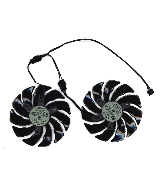 Вентилятор (кулер) для видеокарты Gigabyte RX 470, 570, 580, GTX 1060 88мм 4-pin двойной