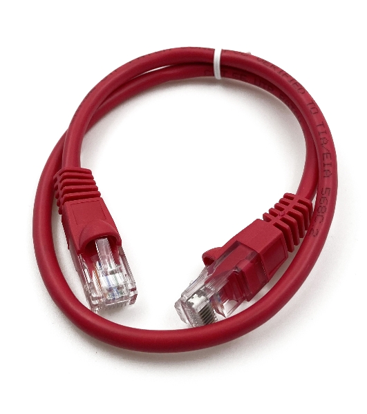 Патч-корд Buro cat.5e molded 0.5м красный RJ-45 (m)-RJ-45 (m)