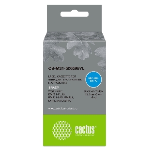Картридж ленточный Cactus CS-M21-500595YL черный шрифт, желтый фон (12.7 мм, 6.4 м) для Brady BMP21-PLUS, BMP21-LAB