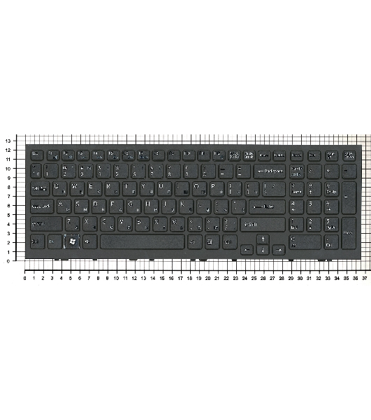 Клавиатура для ноутбука Sony Vaio VPC-EH VPCEH черная с черной рамкой