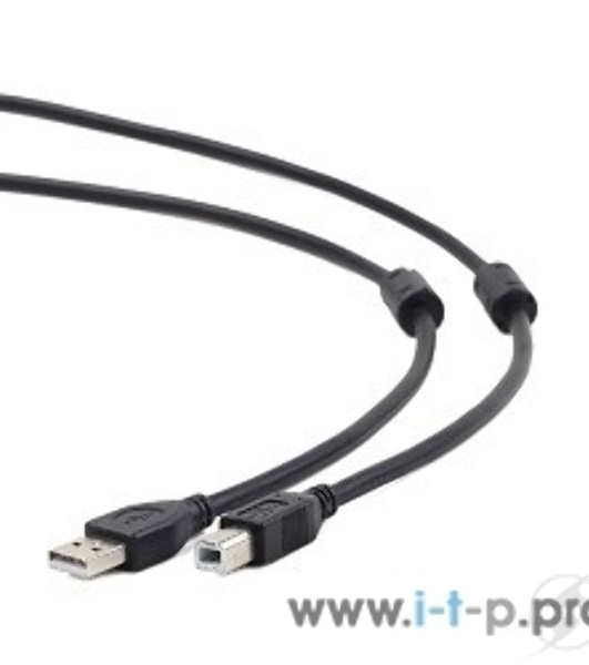 Кабель Gembird/Cablexpert USB 2.0 Pro, AM/BM, 4.5м, экран,2феррит.кольца, черный, пакет