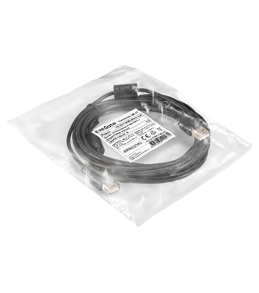Удлинитель USB 2.0 ExeGate EX-CCF-USB2-AMAF-4.5F (Am/Af, позолоченные контакты, ферритовые кольца, 4,5м)