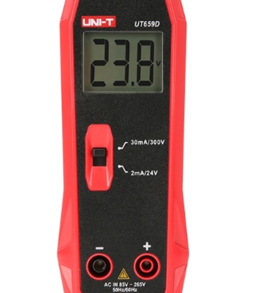 Тестер светодиодов UNI-T UT659D Выходное напряжение (24В; 300В); Выходной ток (2 мА; 30 мА); Непрерывность Выходное напряжение: 5 В (постоянный ток); Измерение сопротивления: 0~99,9 Ом; Диапазон входного сигнала (от 85 В до 265 В при 50/60 Гц); Функция подсветки
