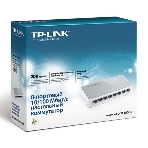 Коммутатор TP-Link SOHO TL-SF1008D Коммутатор 8-port 10/100M mini Desktop Switch, 8 10/100M RJ45 ports, Plastic case, фото 1