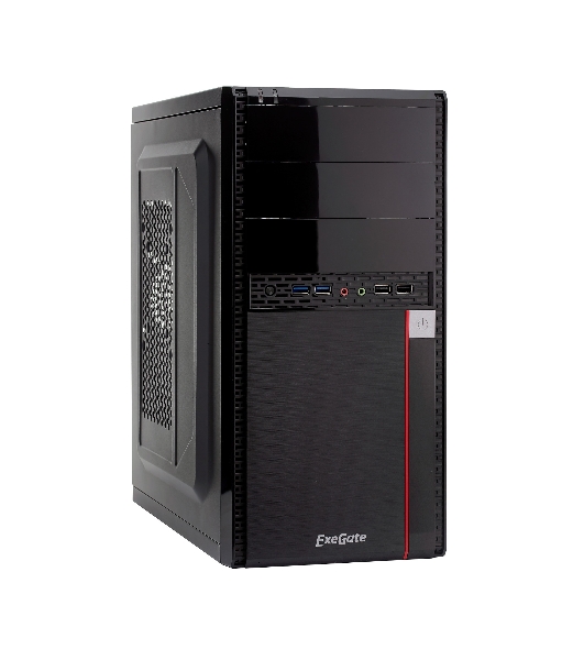 Компьютерный корпус ExeGate EX277437RUS Minitower MA-371X Black 500W, mATX (UN500, 120мм) 2хUSB+2хUSB 3.0, Audio