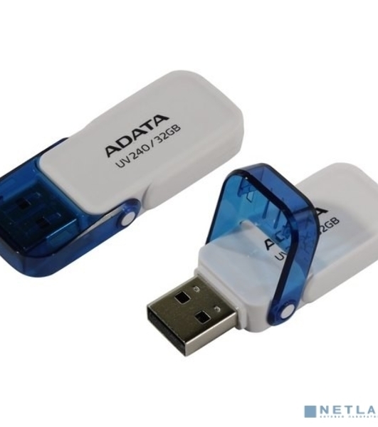 Флешка USB ADATA UV240 (AUV240-32G-RWH), 32Gb, USB 2.0, R/W 15/5, белый/синий