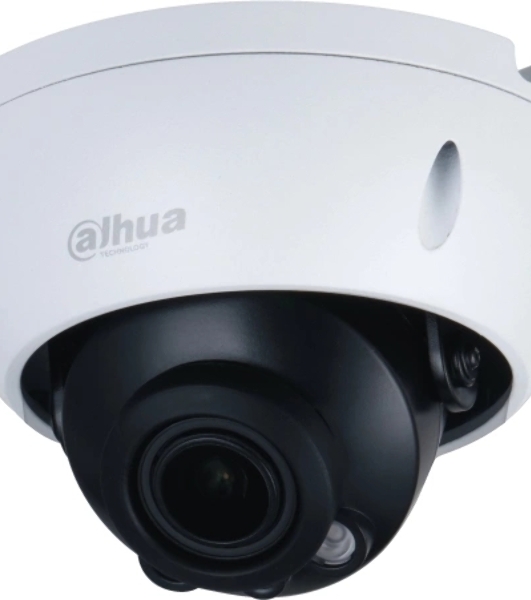 Уличная купольная IP-видеокамера Dahua 2Мп; 1/2.8” CMOS; моторизованный объектив 2.8~12 мм; механический ИК-фильтр; чувствительность 0.008лк@F1.7; сжатие: H.265+, H.265, H.264+, H.264, MJPEG; 2 потока