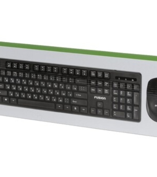 Комплект клавиатура+мышь Fusion GKIT-752 беспроводной, USB, 1000 DPI, чёрный