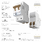 Автоматический выключатель Werkel 2P  50 A  C  4,5 кА W902P504, фото3