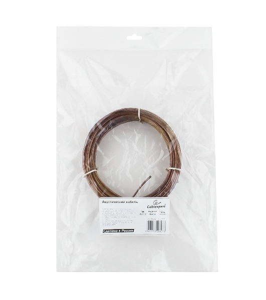 Акустический кабель Cablexpert CC-TC2x1,0-10M, прозрачный, 10 м, бухта