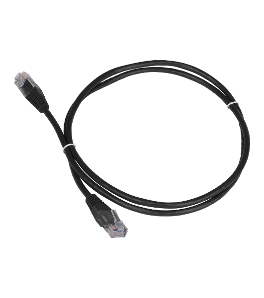 Патч-корд Lanmaster TWT UTP кат.5e, с заливными колпачками, 0.3 м, черный