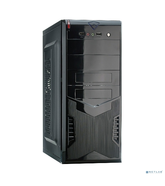 Компьютерный корпус ExeGate EX280389RUS Miditower ExeGate CP-604 Black, ATX, (CP500W, 80мм), 2хUSB, Audio