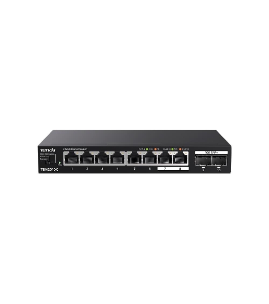 Коммутатор сетевой Tenda TEM2010X Настольное исполнение 8x10Base-T/100Base-TX/1000Base-T 2xSFP+ 12 Вт TEM2010X