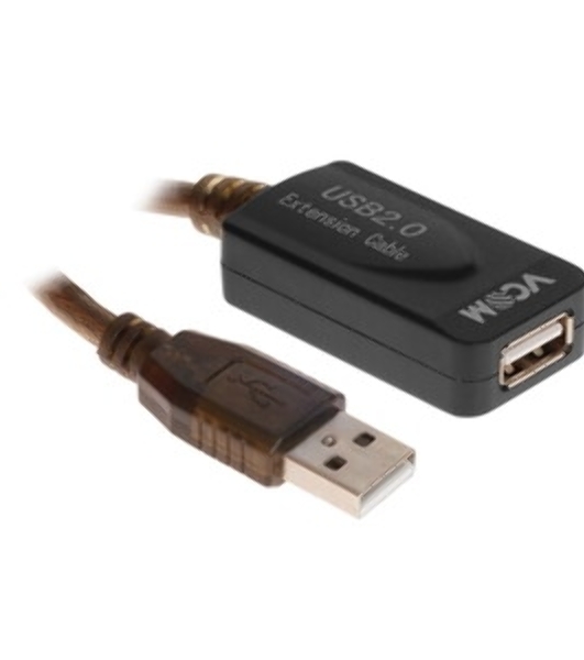 Кабель-адаптер VCOM VUS7049-20M USB2.0-repeater, удлинительный активный <Am-->Af 20м