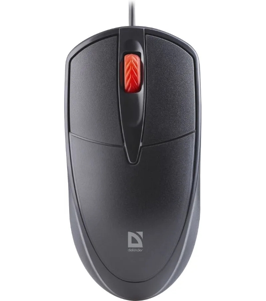 Мышь проводная Defender Icon MB-057 черный, 1000 dpi, USB, кнопки - 3