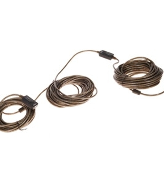 Кабель-адаптер VCOM VUS7049-20M USB2.0-repeater, удлинительный активный <Am-->Af 20м